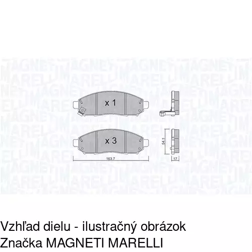 Brzdové dosky S70-0279 /POLCAR/ - obr. 3