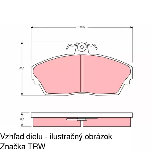 Brzdové dosky S70-0286 /POLCAR/ - obr. 4