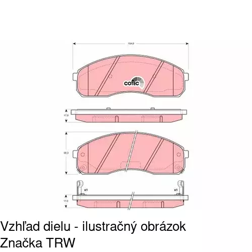 Brzdové dosky S70-0382 /POLCAR/ - obr. 4