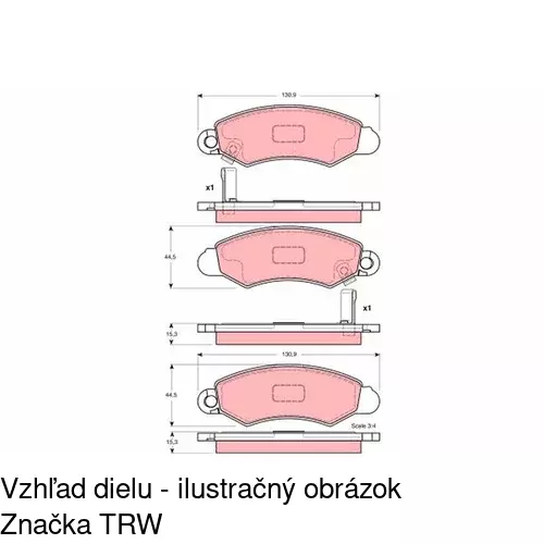 Brzdové dosky S70-0422 /POLCAR/ - obr. 4