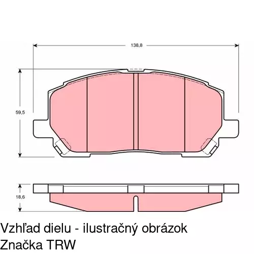 Brzdové dosky S70-0426 /POLCAR/ - obr. 5