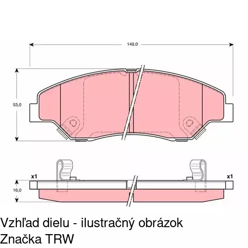 Brzdové dosky S70-0529 /POLCAR/ - obr. 1