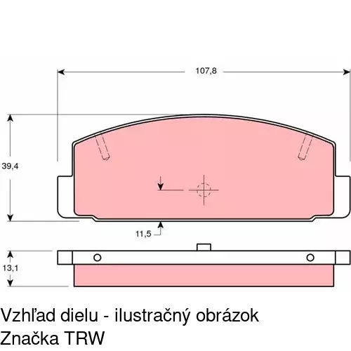 Brzdové dosky S70-1105 /POLCAR/ - obr. 1