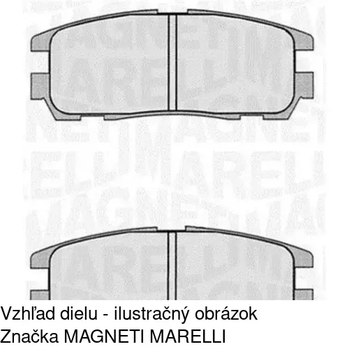 Brzdové dosky S70-1162 /POLCAR/ - obr. 1
