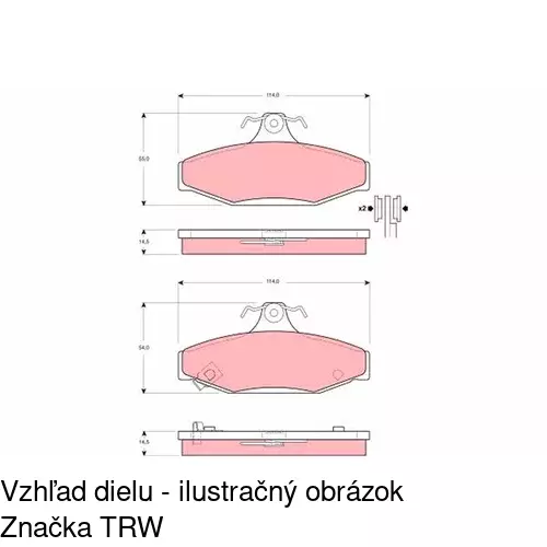 Brzdové dosky S70-1357 /POLCAR/ - obr. 3