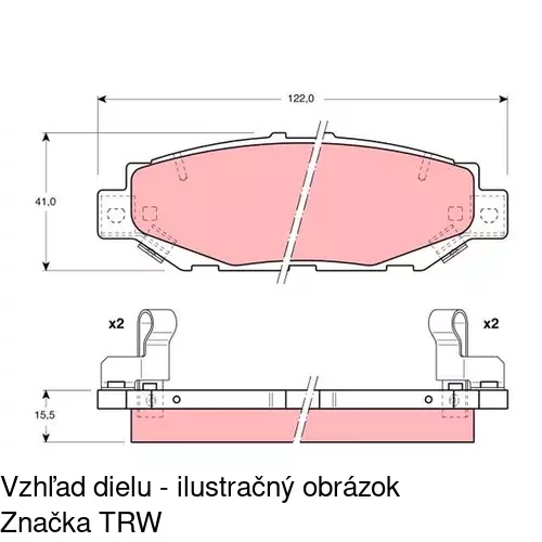 Brzdové dosky S70-1455 /POLCAR/ - obr. 4
