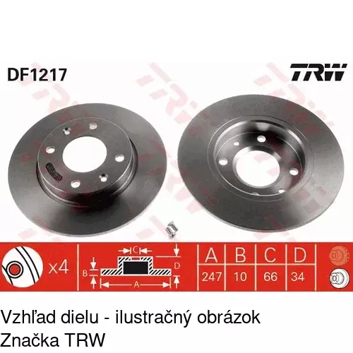 Brzdový kotúč S71-0008 /POLCAR/ - obr. 4