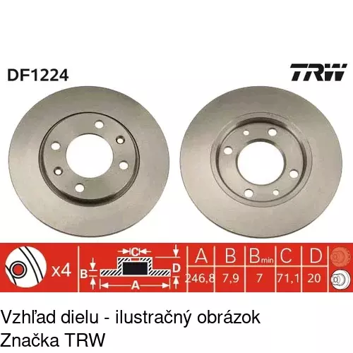 Brzdový kotúč S71-1286 /POLCAR/ - obr. 1