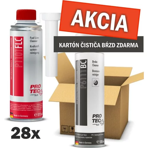 Pro-tec fuel line cleaner 375ml 28ks + zdarma brake cleaner 12ks