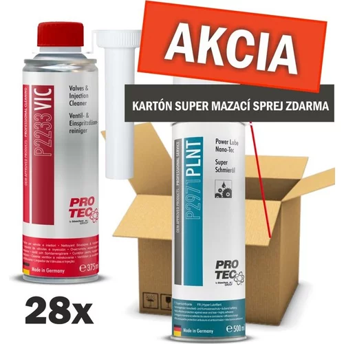 Pro-tec valves and injection cleaner 375ml - 28ks + zdarma pro-tec power lube nanotec 500ml 12ks
