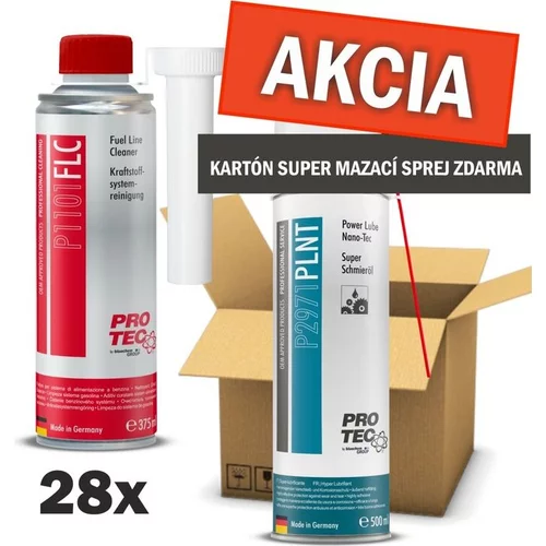Pro-tec fuel line cleaner 375ml 28ks + zdarma pro-tec power lube nanotec 500ml 12ks