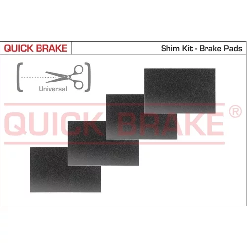 Fólia proti pískaniu, brzdové obloženie(nosná platňa) QUICK BRAKE W1299
