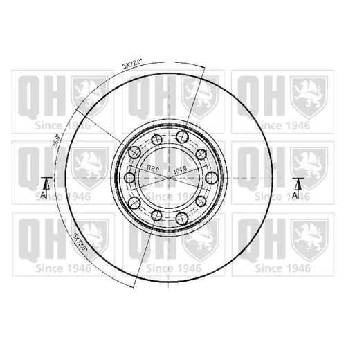 Brzdový kotúč BDC1059 (QUINTON HAZELL) - obr. 1