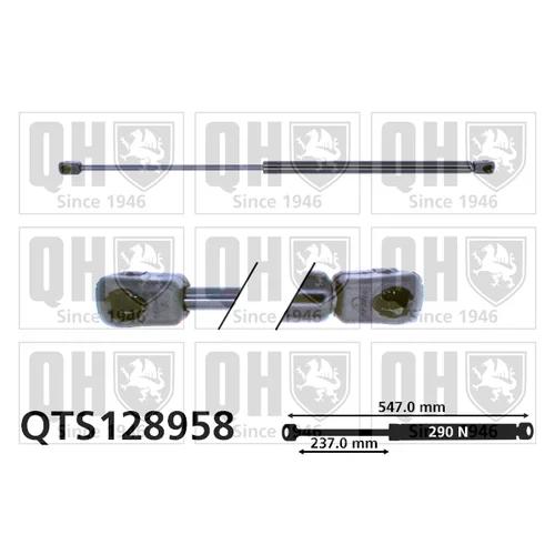 Pneumatická pružina, Batožinový/nákladný priestor QUINTON HAZELL QTS128958