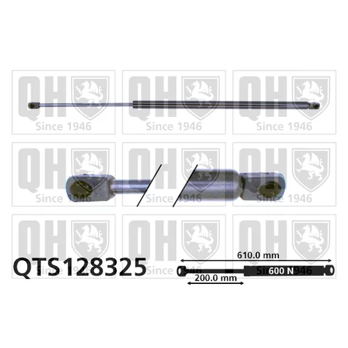 Pneumatická pružina, Batožinový/nákladný priestor QUINTON HAZELL QTS128325