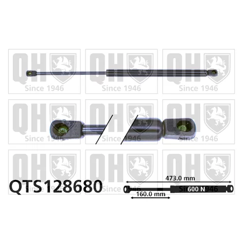 Pneumatická pružina, Batožinový/nákladný priestor QUINTON HAZELL QTS128680
