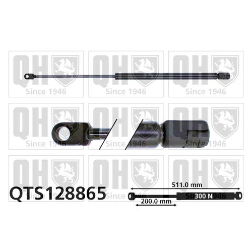 Pneumatická pružina, Batožinový/nákladný priestor QUINTON HAZELL QTS128865