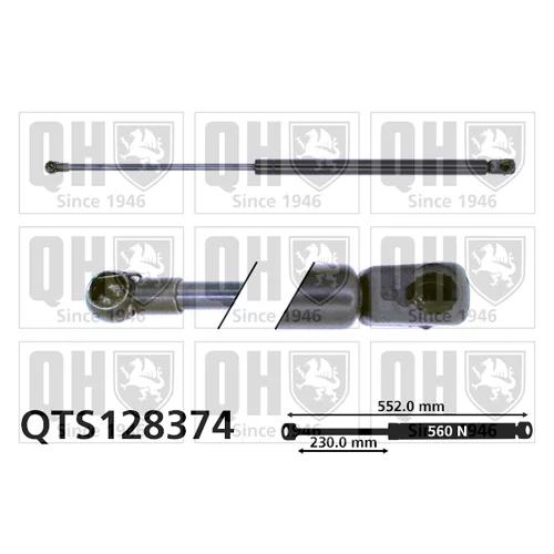 Pneumatická pružina, Batožinový/nákladný priestor QUINTON HAZELL QTS128374
