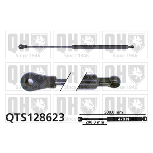 Pneumatická pružina, Batožinový/nákladný priestor QUINTON HAZELL QTS128623