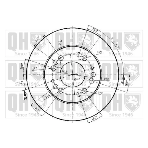 Brzdový kotúč BDC4383 (QUINTON HAZELL) - obr. 1
