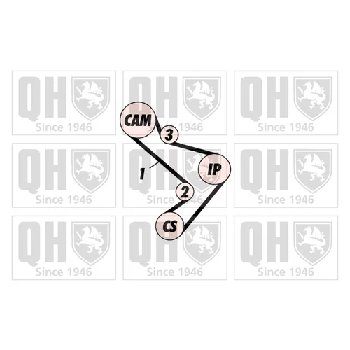 Sada ozubeného remeňa QBK161 (QUINTON HAZELL) - obr. 1
