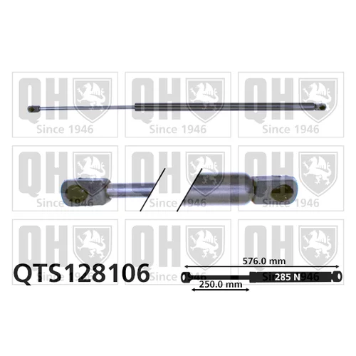Pneumatická pružina, Batožinový/nákladný priestor QUINTON HAZELL QTS128106