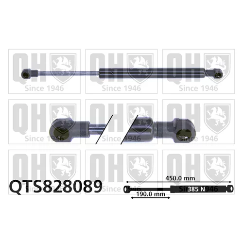 Pneumatická pružina, Batožinový/nákladný priestor QUINTON HAZELL QTS828089