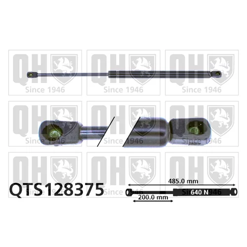 Pneumatická pružina, Batožinový/nákladný priestor QUINTON HAZELL QTS128375
