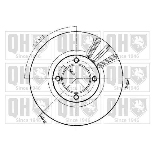 Brzdový kotúč BDC3708 (QUINTON HAZELL) - obr. 1
