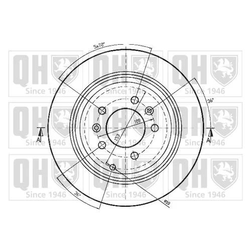 Brzdový kotúč BDC3777 (QUINTON HAZELL) - obr. 1