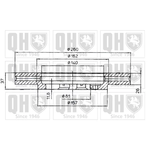 Brzdový kotúč BDC4247 (QUINTON HAZELL) - obr. 1