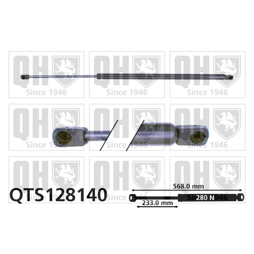 Pneumatická pružina, Batožinový/nákladný priestor QUINTON HAZELL QTS128140