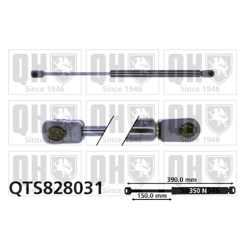 Pneumatická pružina, Batožinový/nákladný priestor QUINTON HAZELL QTS828031
