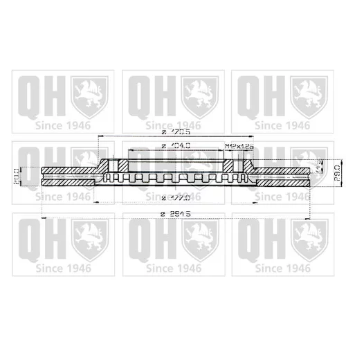 Brzdový kotúč QUINTON HAZELL BDC3358