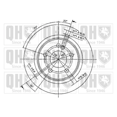 Brzdový kotúč BDC3422 (QUINTON HAZELL) - obr. 1