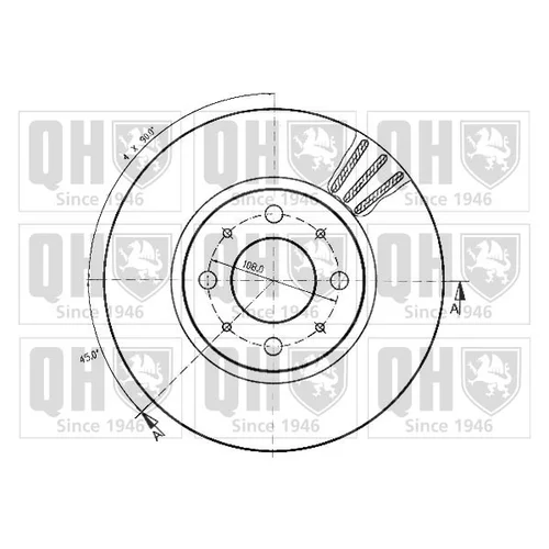 Brzdový kotúč BDC3915 (QUINTON HAZELL) - obr. 1