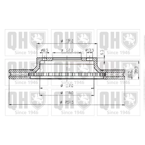 Brzdový kotúč QUINTON HAZELL BDC4409