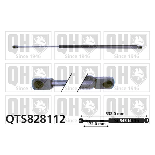 Pneumatická pružina, Batožinový/nákladný priestor QUINTON HAZELL QTS828112