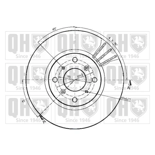 Brzdový kotúč BDC4374 (QUINTON HAZELL) - obr. 1