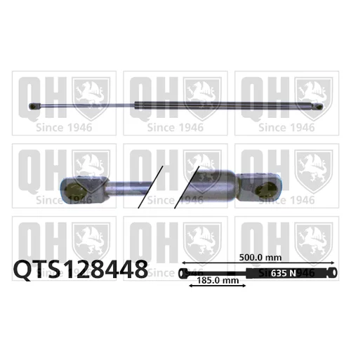 Pneumatická pružina, Batožinový/nákladný priestor QUINTON HAZELL QTS128448