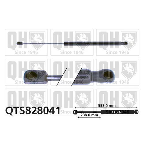 Pneumatická pružina, Batožinový/nákladný priestor QUINTON HAZELL QTS828041