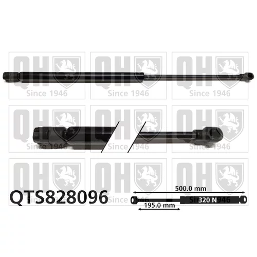 Pneumatická pružina, Batožinový/nákladný priestor QUINTON HAZELL QTS828096