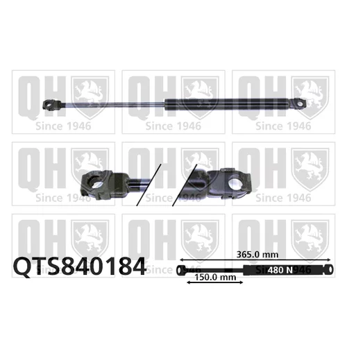 Pneumatická pružina, Batožinový/nákladný priestor QUINTON HAZELL QTS840184