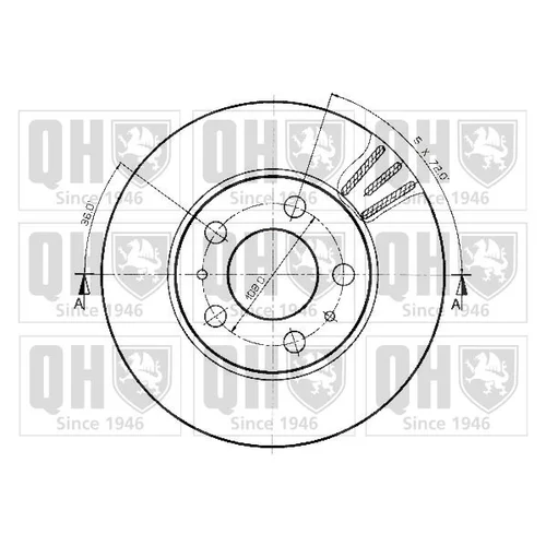Brzdový kotúč BDC3457 (QUINTON HAZELL) - obr. 1