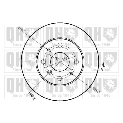 Brzdový kotúč BDC4224 (QUINTON HAZELL) - obr. 1