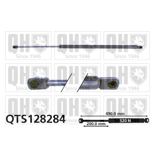 Pneumatická pružina, Batožinový/nákladný priestor QUINTON HAZELL QTS128284