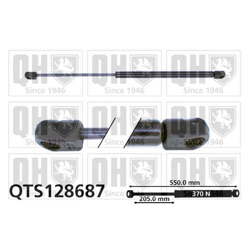 Pneumatická pružina, Batožinový/nákladný priestor QUINTON HAZELL QTS128687