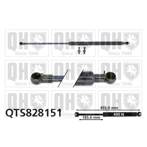 Pneumatická pružina, Batožinový/nákladný priestor QUINTON HAZELL QTS828151