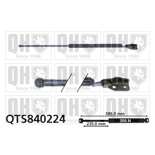 Pneumatická pružina, Batožinový/nákladný priestor QUINTON HAZELL QTS840224
