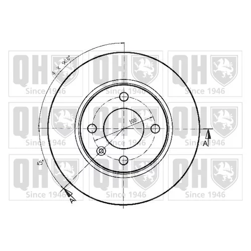 Brzdový kotúč BDC4410 (QUINTON HAZELL) - obr. 1